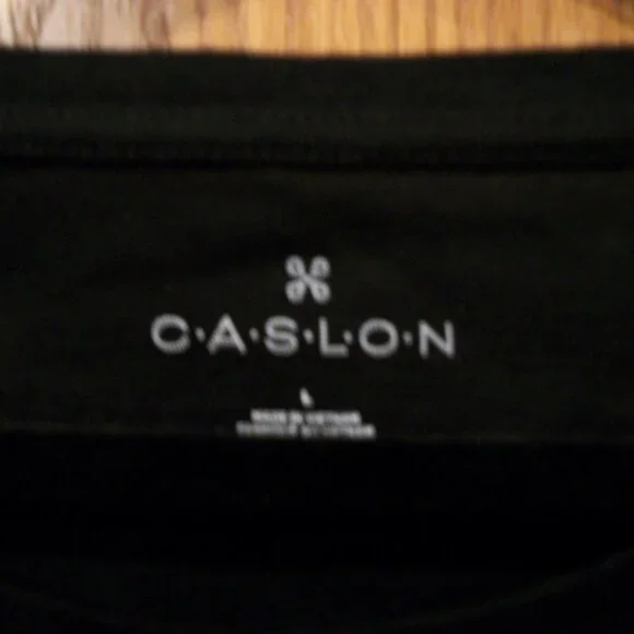Caslon NWT SZ L Black LS Scoop Neck All Cotton Everyday Tee - Picture 4 of 6